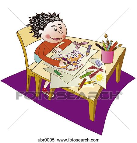 child drawing View Large Illustration Stock Illustration - child drawing. Fotosearch