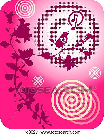 chirping bird View Large Illustration Stock Illustration - chirping bird. Fotosearch