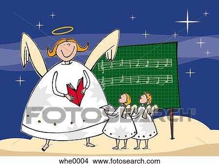Stock Illustration - choir of angels. Fotosearch
