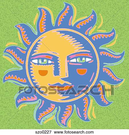 colorful sun View Large Illustration Stock Illustration - colorful sun. Fotosearch