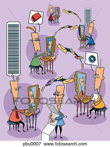 communicating by email View Large Illustration Stock Illustration - communicating by email. Fotosearch