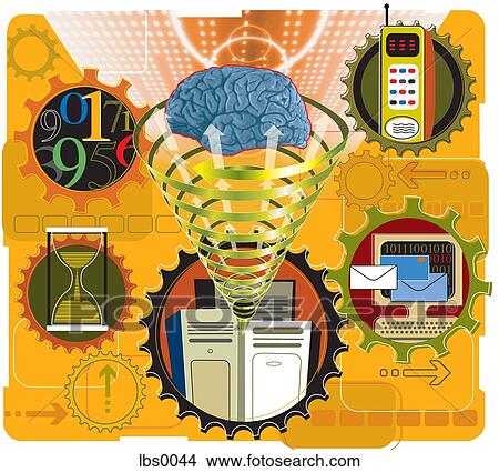 computer brain View Large Illustration Stock Illustration - computer brain. Fotosearch