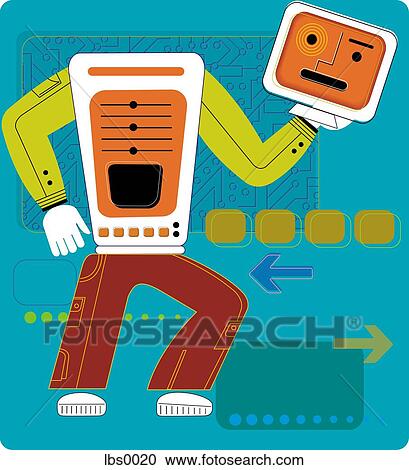 computer guy View Large Illustration Clipart - computer guy. Fotosearch