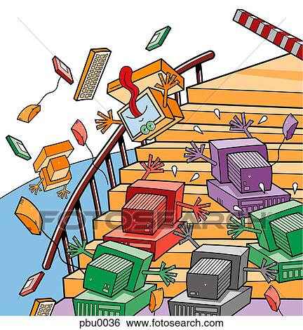 computers racing up the stairs View Large Illustration Stock Illustration - computers racing up the stairs. Fotosearch