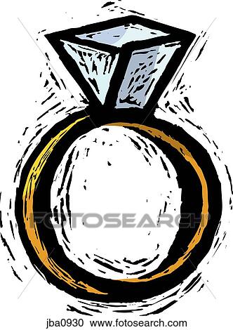 diamond ring View Large Illustration Clipart - diamond ring. Fotosearch