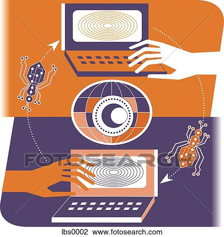 Drawing - email bugs. Fotosearch