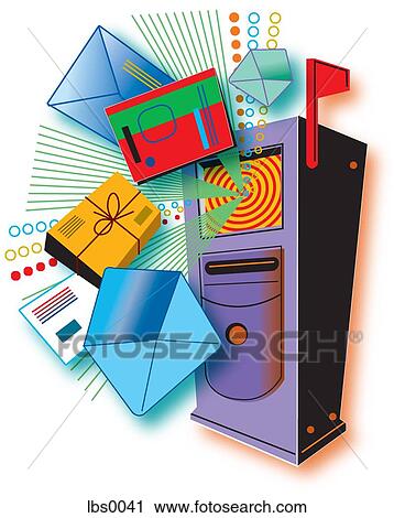 email inbox View Large Illustration Clip Art - email inbox. Fotosearch