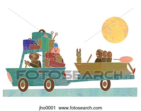 Clip Art - family vacation. Fotosearch