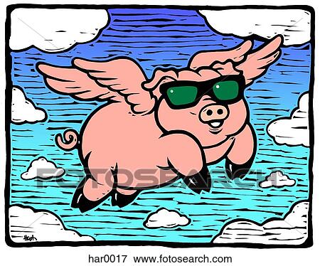 flying pig View Large Illustration Stock Illustration - flying pig. Fotosearch