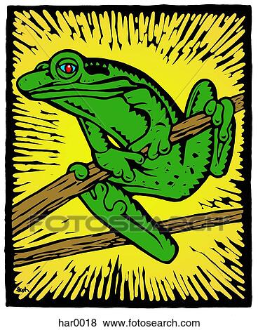 frog in tree View Large Illustration Stock Illustration - frog in tree. Fotosearch