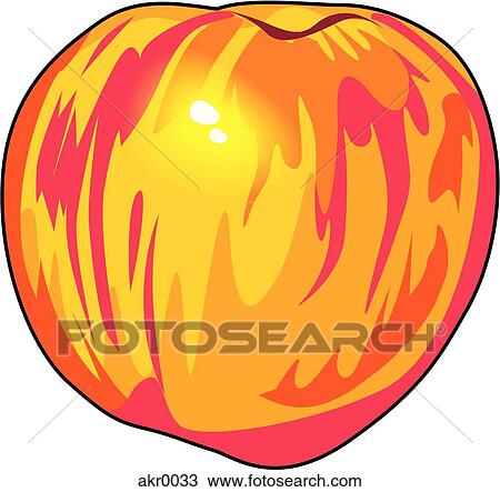 Drawing - gala apple. Fotosearch