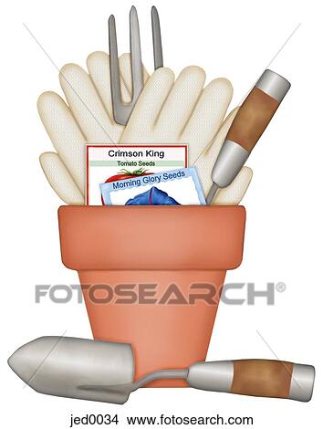 Stock Illustration - garden tools. Fotosearch