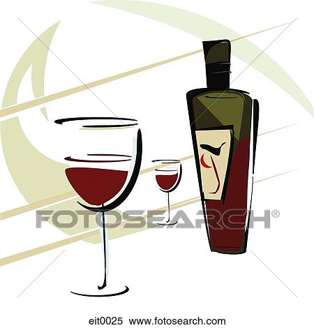 Stock Illustration - glasses of wine. Fotosearch