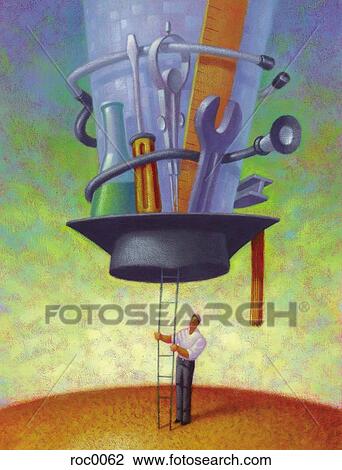 graduation cap View Large Illustration Drawing - graduation cap. Fotosearch
