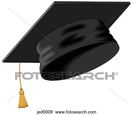 graduation hat View Large Illustration Stock Illustration - graduation hat. Fotosearch