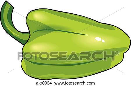 Stock Illustration - green bell pepper. Fotosearch