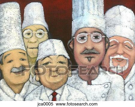Stock Illustration - group of chefs. Fotosearch