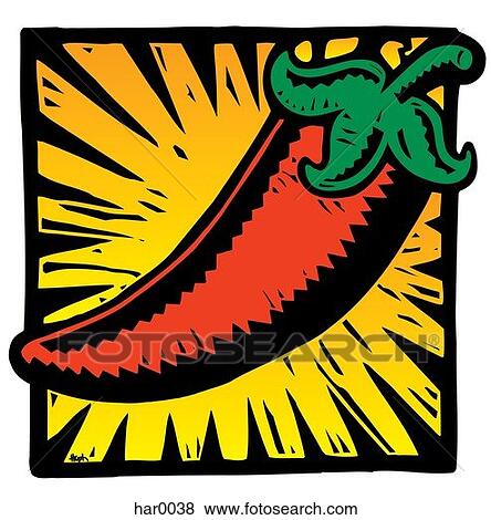 Stock Illustration - hot red pepper. Fotosearch