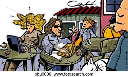 internet cafe View Large Illustration Stock Illustration - internet cafe. Fotosearch