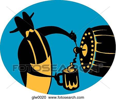 Clipart - keg of beer. Fotosearch