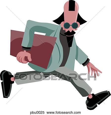 Stock Illustration - man on the run. Fotosearch