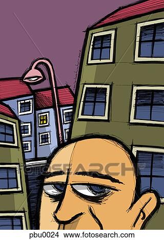 Stock Illustration - man on the street. Fotosearch