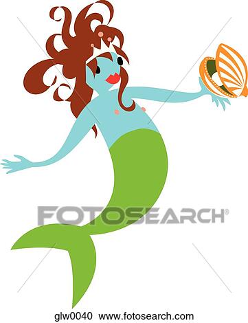 Clipart - mermaid. Fotosearch
