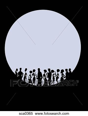 moonlight party View Large Illustration Stock Illustration - moonlight party. Fotosearch