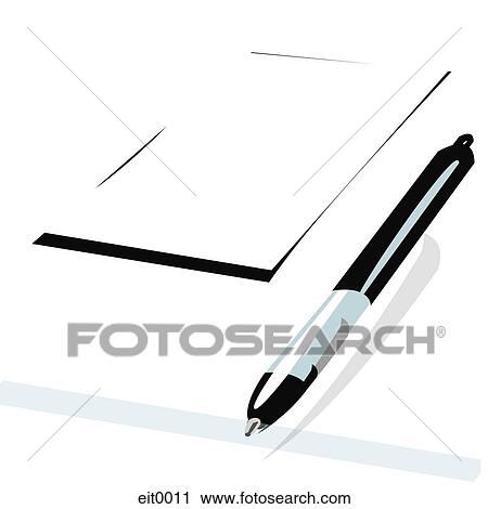 Clip Art - pen and paper. Fotosearch