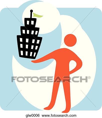 person holding a building in the palm of his hand View Large Illustration Stock Illustration - person holding a building in the palm of his hand. Fotosearch