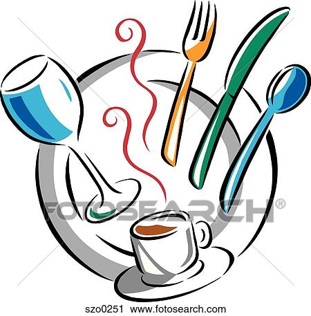 place setting View Large Illustration Clip Art - place setting. Fotosearch
