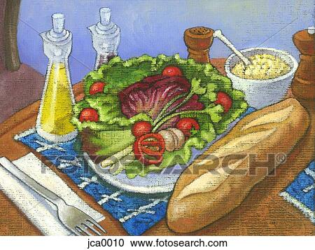 salad View Large Illustration Clipart - salad. Fotosearch