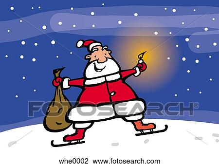 santa View Large Illustration Drawing - santa. Fotosearch