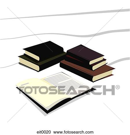 Clipart - stacks of books. Fotosearch