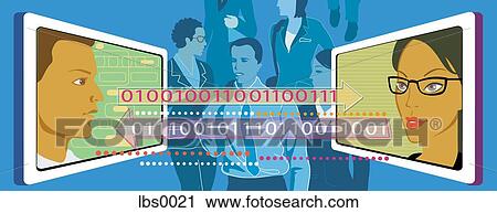 talking in computer code View Large Illustration Clip Art - talking in computer code. Fotosearch