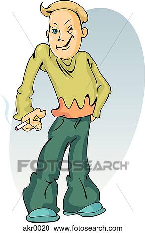 teen smoking View Large Illustration Clipart - teen smoking. Fotosearch