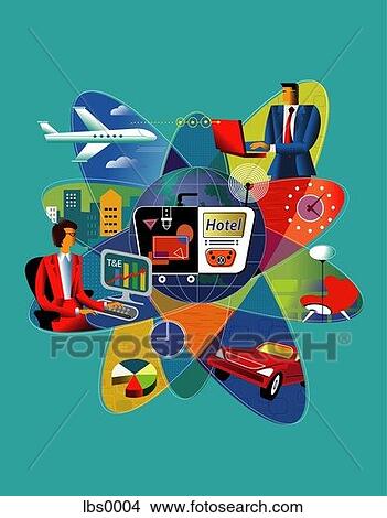 Stock Illustration - travelling for business. Fotosearch