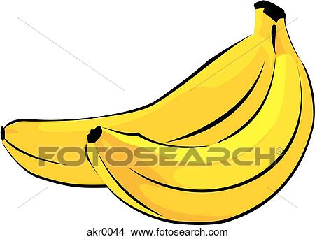 Stock Illustration - two bananas. Fotosearch