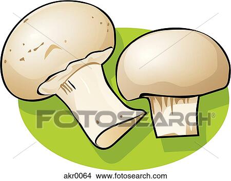 Stock Illustration - two mushrooms. Fotosearch