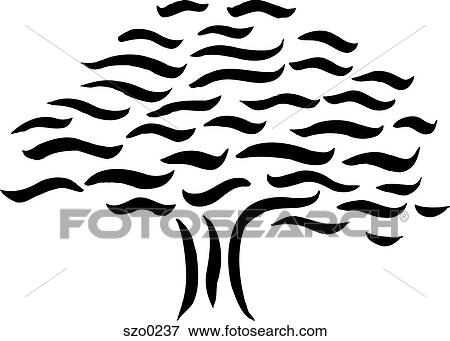 Stock Illustration - wave tree. Fotosearch