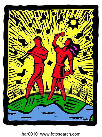 Clipart - world music. Fotosearch