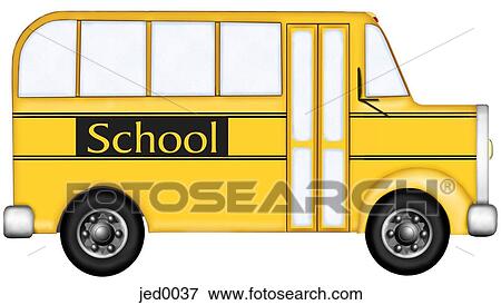 Stock Illustration - yellow school bus. Fotosearch