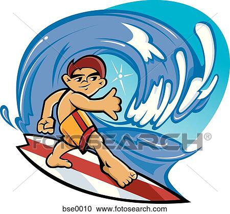 young surfer View Large Illustration Clipart - young surfer. Fotosearch