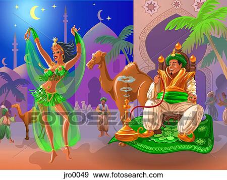 Stock Illustration - belly dancer. Fotosearch