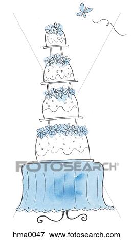 blue cake View Large Illustration Stock Illustration - blue cake. Fotosearch