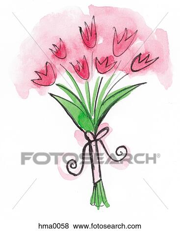 bouquet View Large Illustration Stock Illustration - bouquet. Fotosearch
