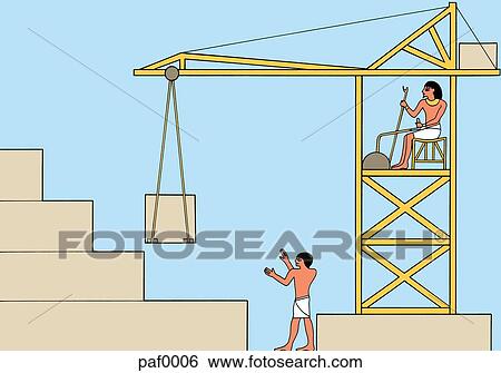 Stock Illustration - building a pyramid. Fotosearch