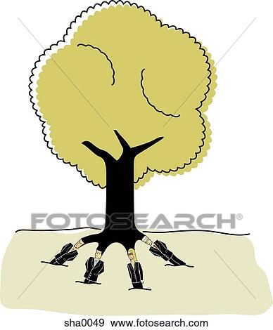 businesspeople as roots View Large Illustration Stock Illustration - businesspeople as roots. Fotosearch