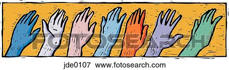 different hands View Large Illustration Stock Illustration - different hands. Fotosearch