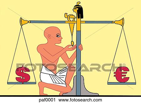 egyptian scales View Large Illustration Clip Art - egyptian scales. Fotosearch